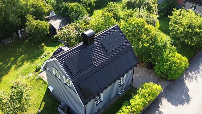 Solcellsinstallation villa
